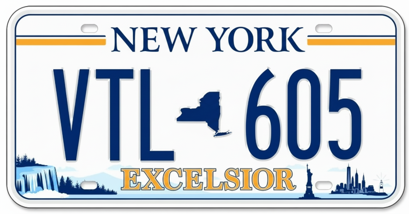 New York License Plate